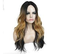 Women's Synthetic Wig Long Natural Wave Curly Medium Brown/Strawberry Blonde Ombre Hair Natural Wigs Celebrity Wig Costume Wig
