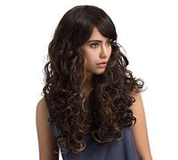 Women's Synthetic Wig Long Wavy Dark Brown/Medium Auburn Natural Wigs Costume Wig