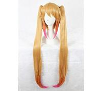 Women's Synthetic Wig Long Yellow With Ponytail Cosplay Wig Costume Wig