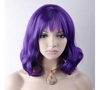 Women's Synthetic Wig Medium Body Wave Purple Natural Wigs Costume Wig