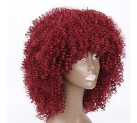 Women's Synthetic Wig Medium kinky straight Straight Red African American Wig Carnival Wig Natural Wigs Halloween Wig Costume Wig