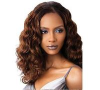 Women's Synthetic Wig Medium Long Wavy Brown Middle Part Capless Wig Costume Wig
