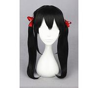Women's Synthetic Wig Medium Straight Black With Ponytail Cosplay Wig Costume Wig