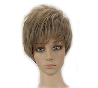 Women's Synthetic Wig Short Curly Ash Brown Layered Haircut Natural Wigs Costume Wig