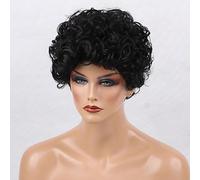 Women's Synthetic Wig Short Curly Black African American Wig Natural Wigs Costume Wig