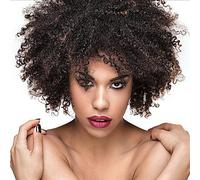 Women's Synthetic Wig Short Curly Black/Medium Auburn Natural Wigs Costume Wig