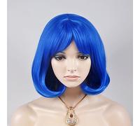 Women's Synthetic Wig Short Loose Wave Blue Natural Wigs Costume Wig