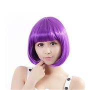 Women's Synthetic Wig Straight Purple Bob Haircut Halloween Wig Carnival Wig Costume Wig