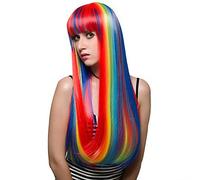 Women's Synthetic Wig Very Long Straight Red Highlighted/Balayage Hair With Bangs Capless Wig Halloween Wig Carnival Wig Costume Wig