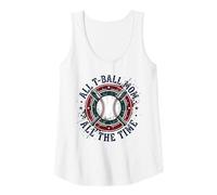 Womens T-Ball Mom All The Time Grunge Circle Tank Top