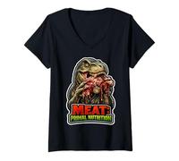 Women's T-Rex Meat: Primal Nutrition V-Neck T-Shirt