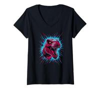 Womens T Rex Tyrannosaurus Dinosaur Rex Prehistoric V-Neck T-Shirt
