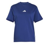 Adidas Essentials 3 Stripes Cotton Short Sleeve T-shirt Blue XS Woman