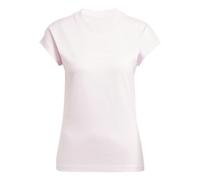 adidas Women's Essentials Linear Cotton T-Shirt, Clear Pink/White, L