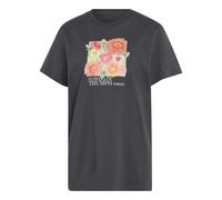 adidas Women's Floral Loose Graphic 2 Shirt, Carbon, L