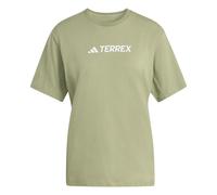 Adidas Terrex Classic Logo Short Sleeve T-shirt Green S Woman