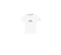 Alpha Industries Basic Big Logo Mirror Leo T-Shirt Women for Women Size L - white
