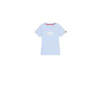 Women's T-shirt Alpha Industries New Basic Big Logo Bleu XS