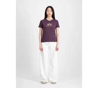 Alpha Industries New Basic Big Logo T-Shirt Women for Women Size S - Plum