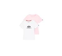 Women's T-shirt Alpha Industries New Basic (x2) Blanc XS
