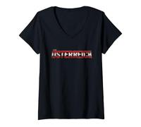 Women's T-Shirt Austrian Eagle Coat of Arms Austria V-Neck T-Shirt
