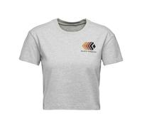 Black Diamond Faded Crop Short Sleeve T-shirt Grey M Woman