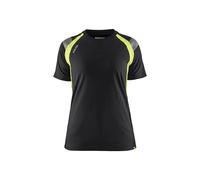 Blaklader 340210309933S Women's T-Shirt, Black/Yellow, Size S