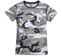 Brandit Women's T-Shirt AS8 – Urban Camouflage, 100% Cotton, Short Sleeve – Size S
