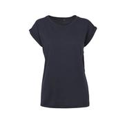 Build Your Brand Women's T-Shirt Extended Shoulder Tee Navy Blue S