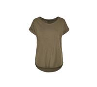 Build Your Brand Women's Ladies Long Slub Tee T-Shirt, Olive, XXL