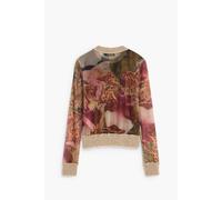 Women's T-shirt Desigual La Vida Es Chula Marron XS