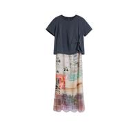 Women's t-shirt dress Desigual Collage Bleu M