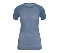 FALKE Women's Wool-Tech Light Round Neck W S/S TS Functional Yarn Quick Dry 1 Piece Base Layer Top, Blue (Capitain 6751), S