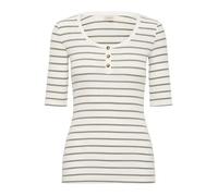 Women's T-shirt fransa Hizamond Stripe 32 Vert L