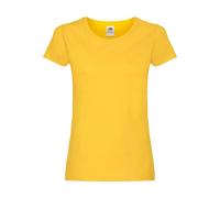 Women's T-shirt Fruit of the Loom Original Jaune 2XL