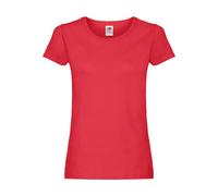 Women's T-shirt Fruit of the Loom Original Rouge XS