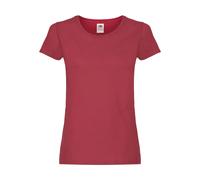 Women's T-shirt Fruit of the Loom Original Rouge XS