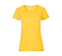 Women's T-shirt Fruit of the Loom Valueweight Jaune 2XL