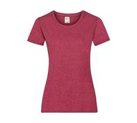Women's T-shirt Fruit of the Loom Valueweight Rouge XS