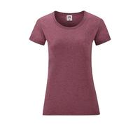 Women's T-shirt Fruit of the Loom Valueweight Rouge XS