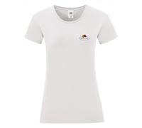 Women's T-shirt Fruit of the Loom Vintage Small Logo Print Blanc L