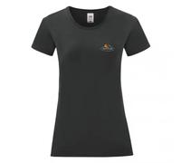 Women's T-shirt Fruit of the Loom Vintage Small Logo Print Noir S
