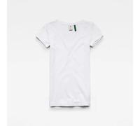 G-Star T-Shirt Base V-Neck Short Sleeve White Women's XXS