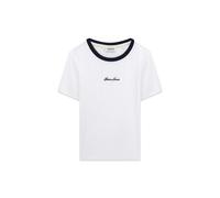Women's T-shirt Guess Embro Ringer Blanc L