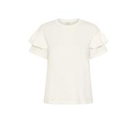 Women's T-shirt KAFFE Erin Flounce Blanc L