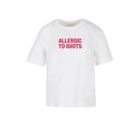 Women's T-shirt Miss Tee Allergic To Idiots Blanc 5XL