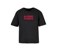 Women's T-shirt Miss Tee Allergic To Idiots Noir 2XL