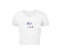 Miss Tee Women's Mst101-angel Aura Tee T-Shirt, White, XL
