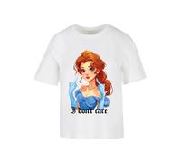 Women's T-shirt Miss Tee Don't Care Handsign Blanc 2XL