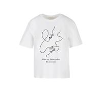 Women's T-shirt Miss Tee Drink Coffee Be Awesome Blanc XL